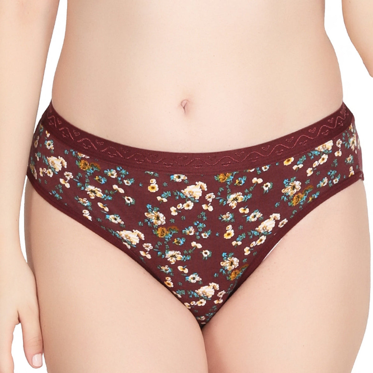 Liigne Dark Base Flower Printed Everyday Padded Panty (Pack Of 3) - Liigne