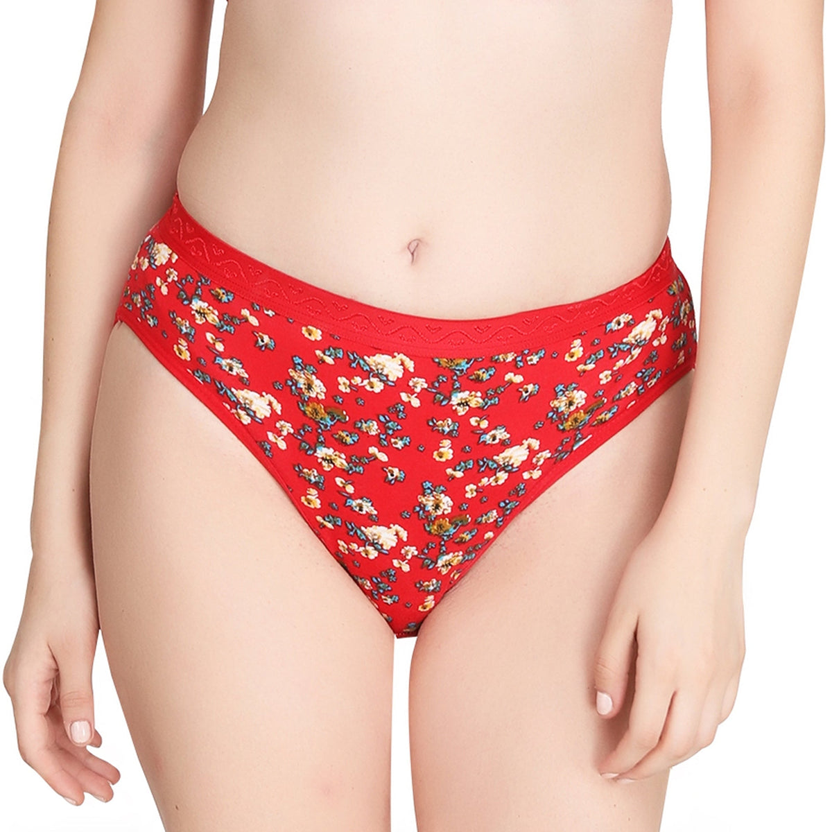 Liigne Dark Base Flower Printed Everyday Padded Panty (Pack Of 3) - Liigne