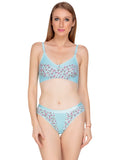 Liigne Flower Print Bra Panty Set For Women - Liigne
