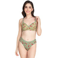 Liigne Flower Printed Everyday Padded Bra Panty Set - Liigne