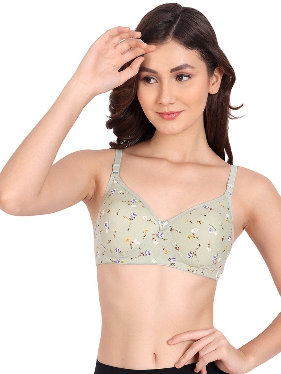 Liigne Flower Printed Women Everyday Padded Bra - Liigne