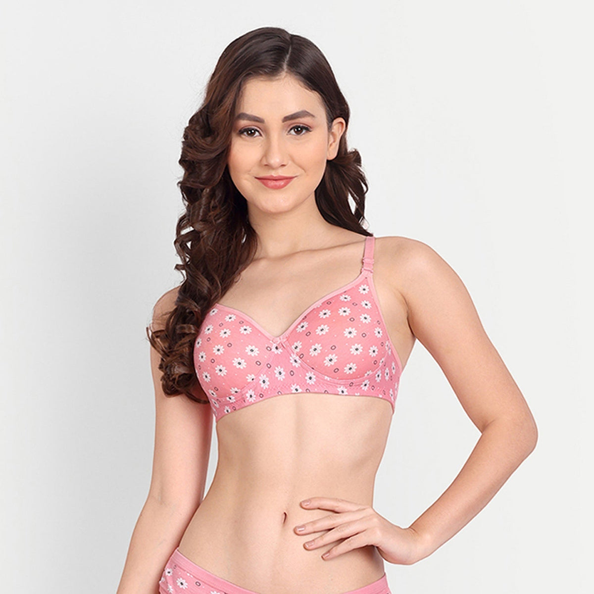 Liigne Flower Printed Women Everyday Padded Bra - Liigne