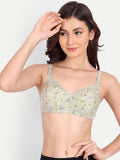 Liigne Flower Printed Women Everyday Padded Bra - Liigne