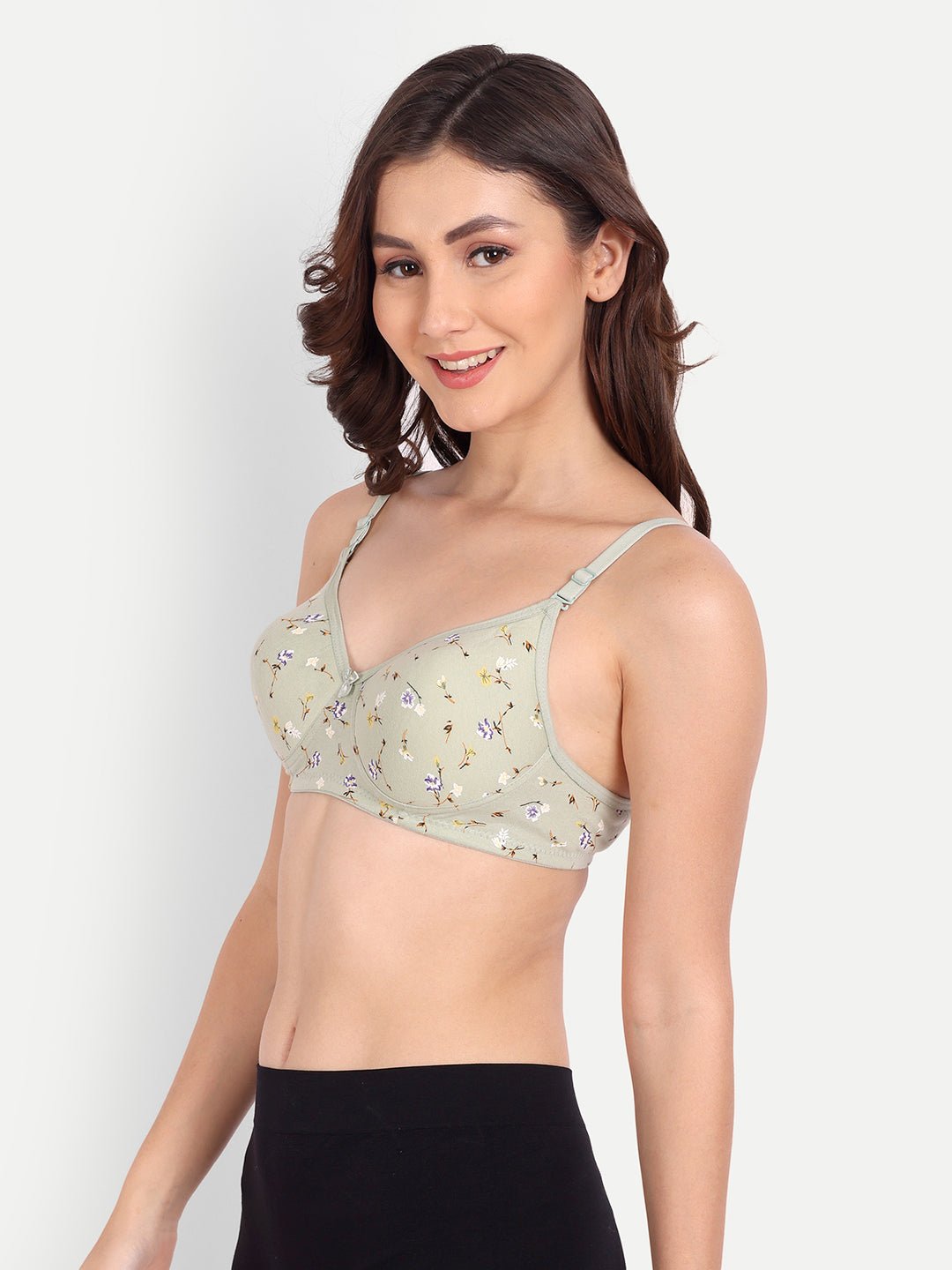 Liigne Flower Printed Women Everyday Padded Bra - Liigne