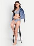 Liigne Flower Printed Women Everyday Padded Bra Panty Set - Liigne