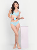 Liigne Flower Printed Women Everyday Padded Bra Panty Set - Liigne