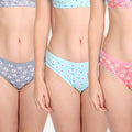 Liigne Flower Printed Women Everyday Panty (Pack of 3) - Liigne