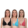 Liigne Front Open Bra For Women (Pack Of 3) - Liigne