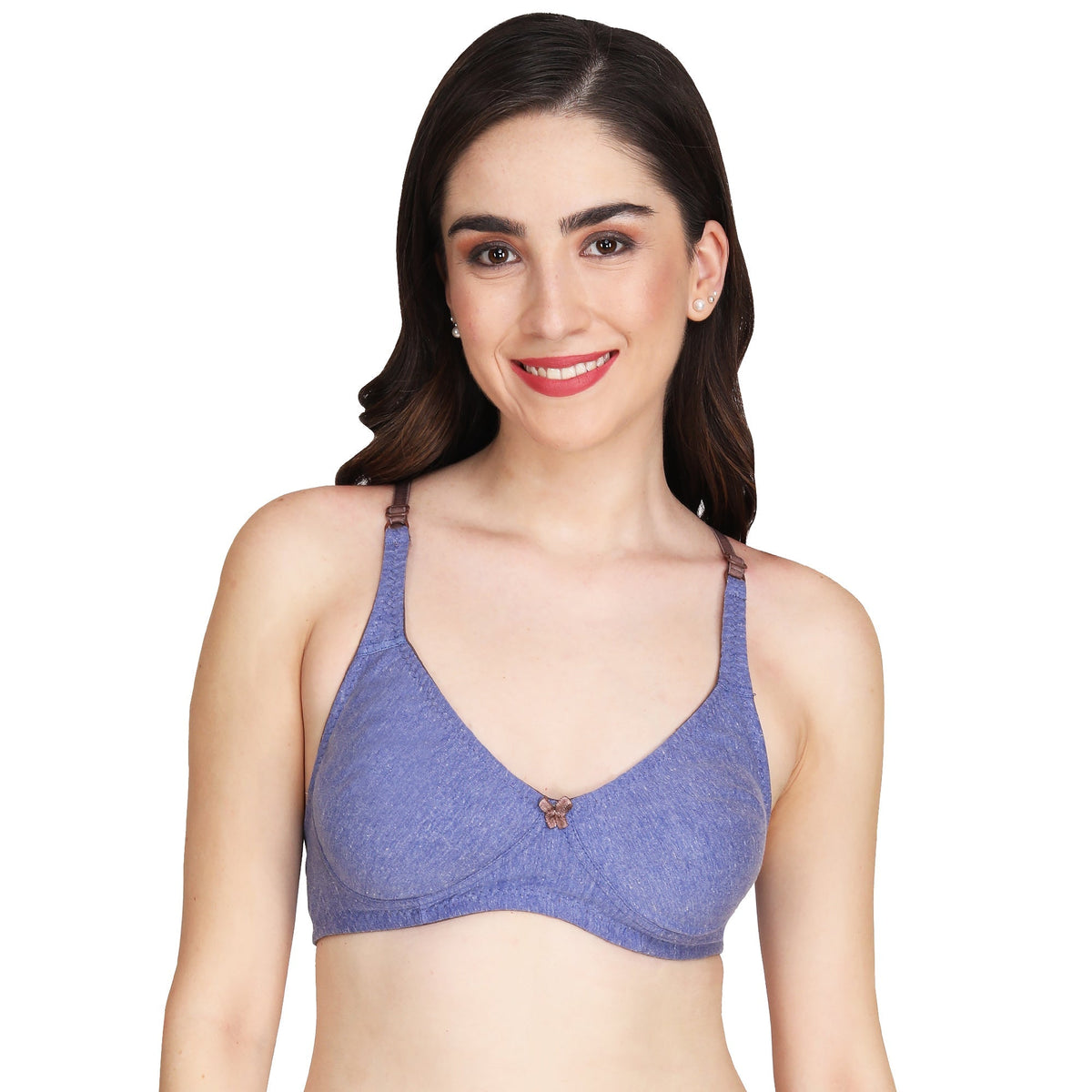 Liigne Melange Fabric Everyday Non Padded Bra For Women - Liigne