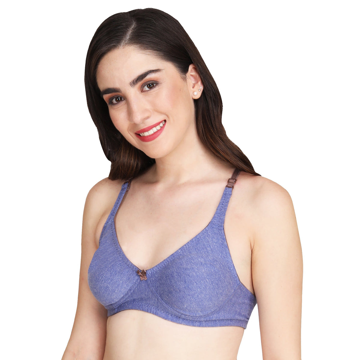 Liigne Melange Fabric Everyday Non Padded Bra For Women - Liigne