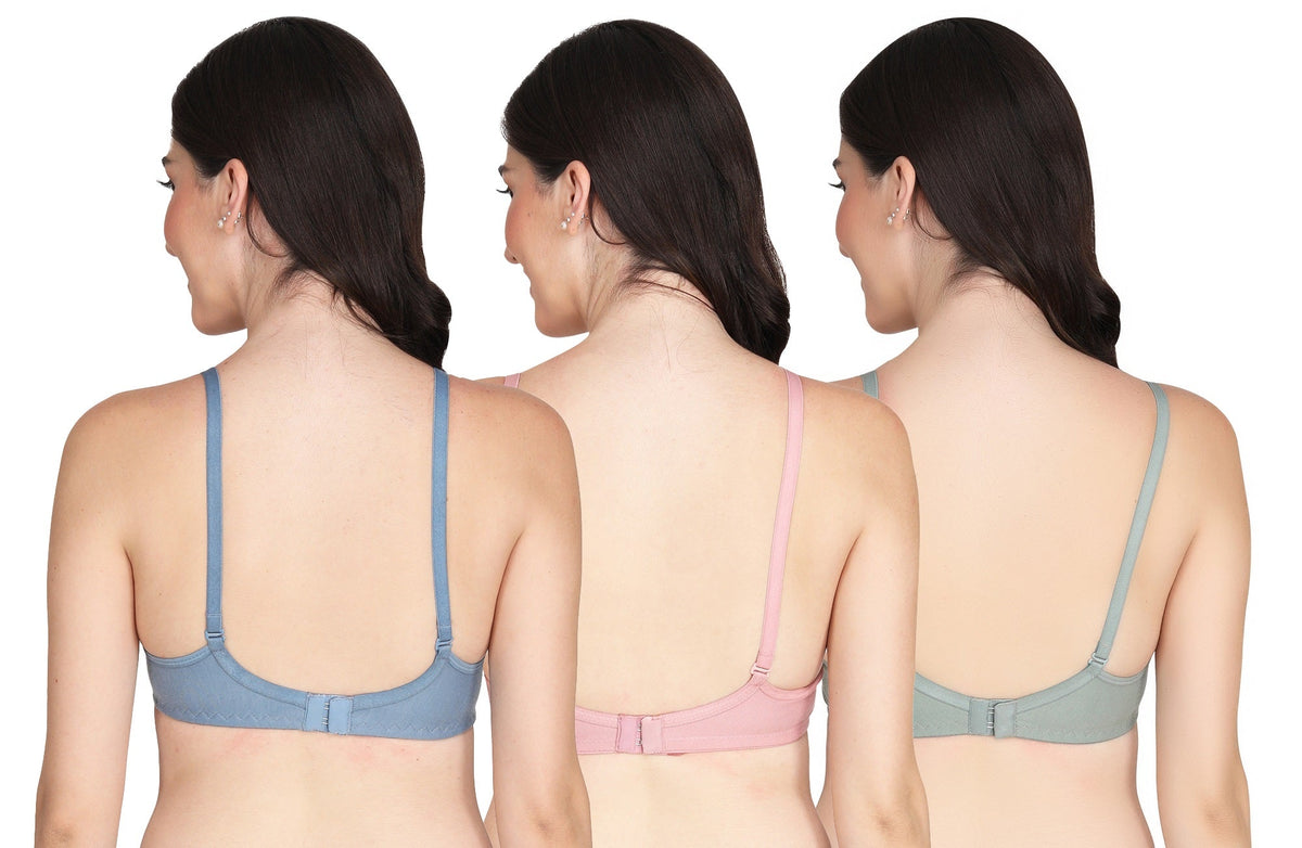 Liigne Non Padded Everyday Bra For Women (Pack Of 3) - Liigne