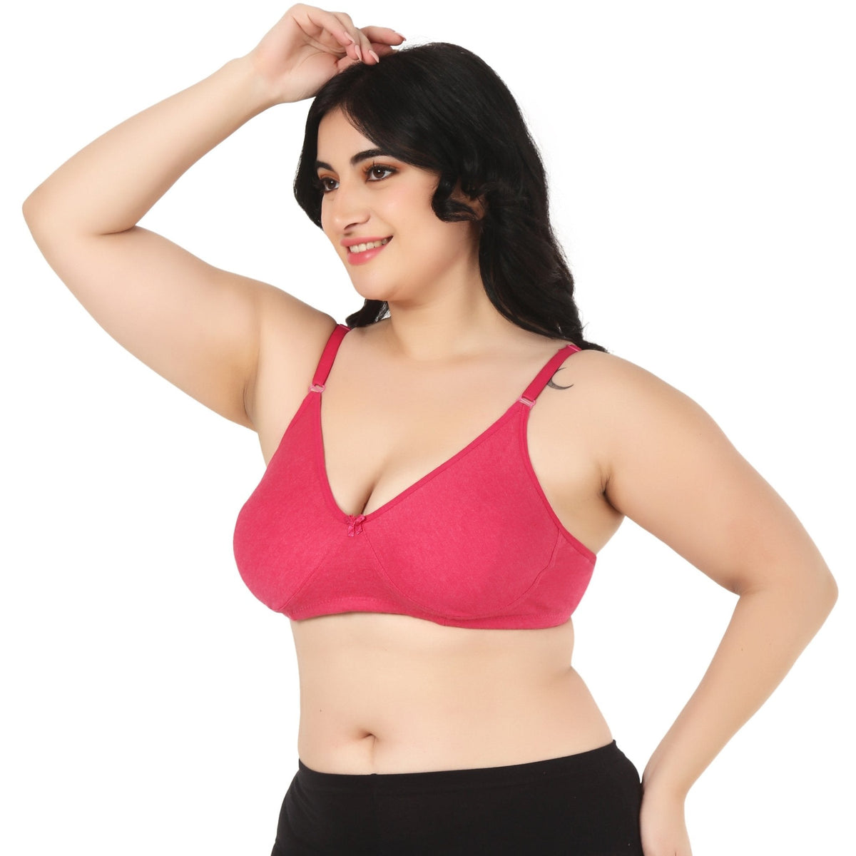 Liigne Over Size Plus Size Non Padded Everyday Bra For Women - Liigne