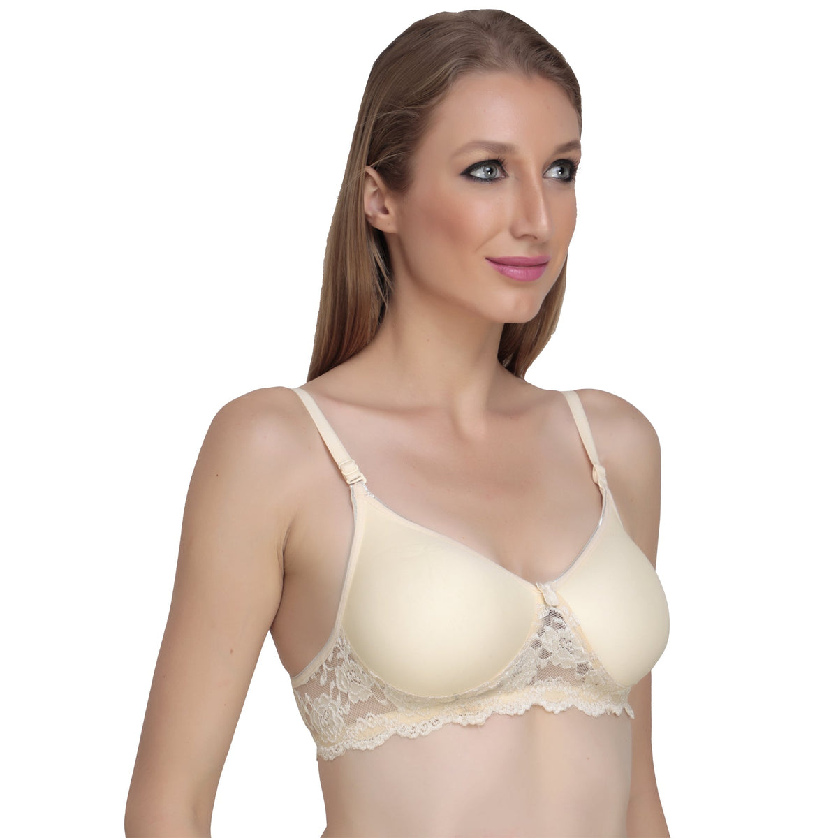 Liigne Padded Bra With Lace Design For Women - Liigne