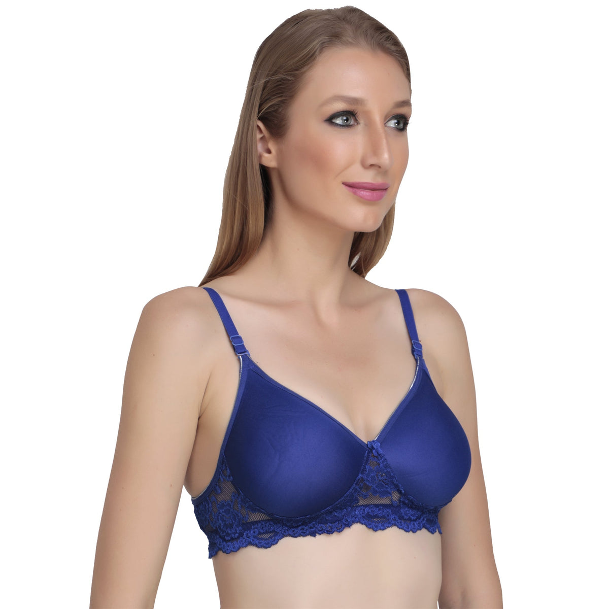 Liigne Padded Bra With Lace Design For Women - Liigne