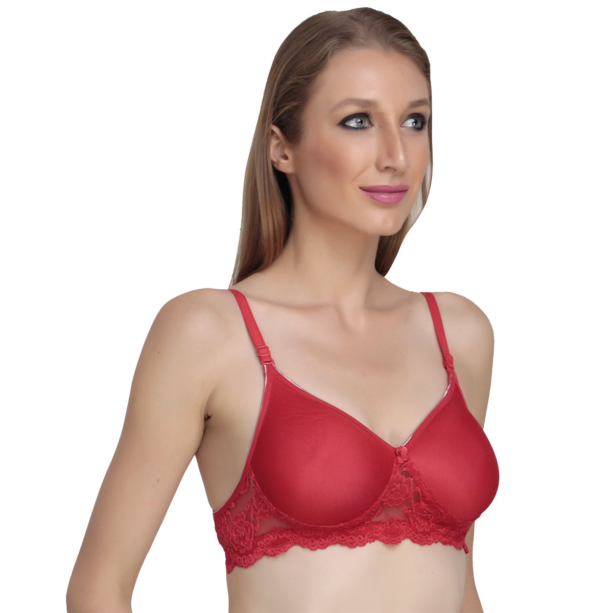 Liigne Padded Bra With Lace Design For Women - Liigne