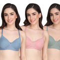 Liigne Padded Everyday Bra For Women (Pack Of 3) - Liigne