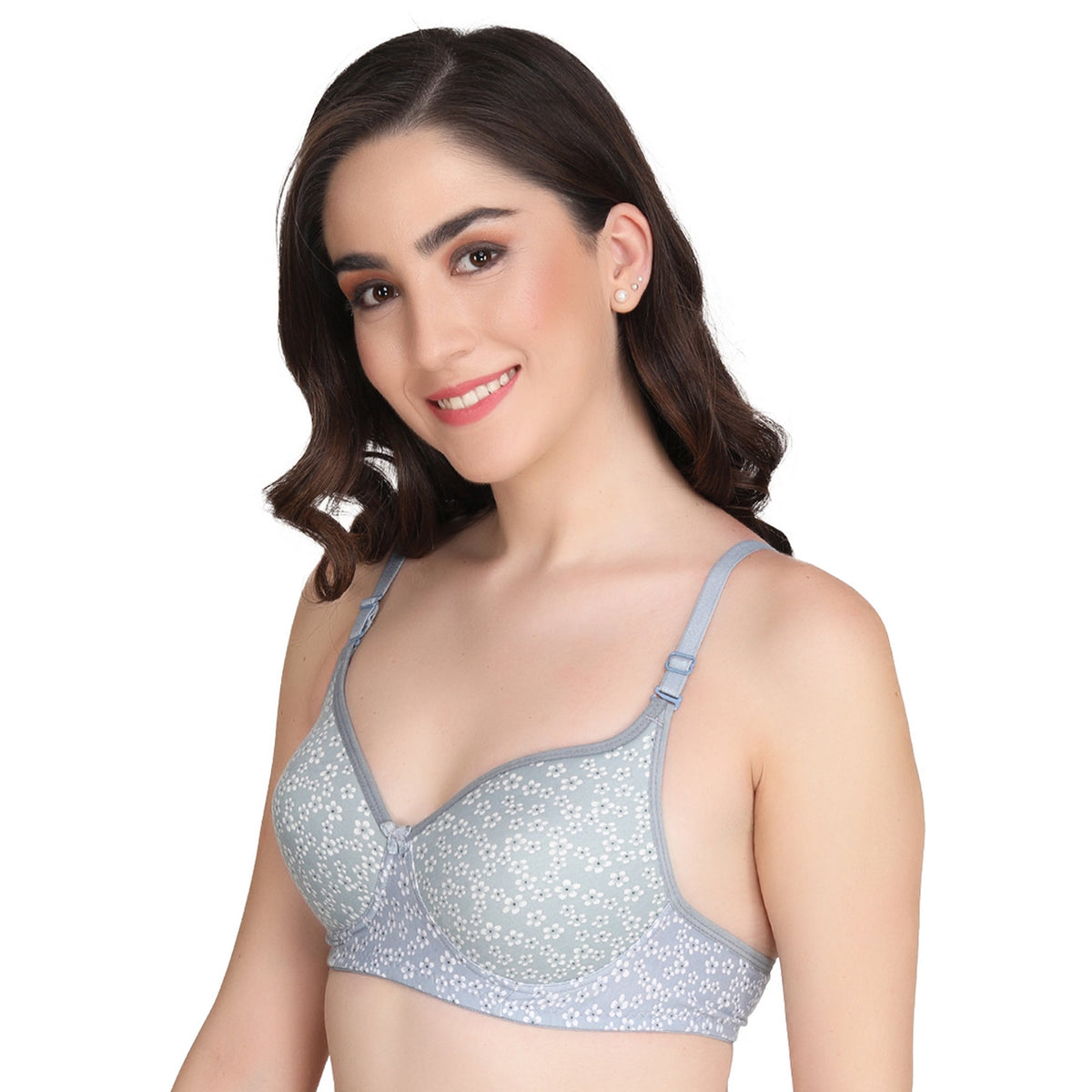 Liigne Small Flower Printed Everyday Padded Bra - Liigne