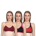Liigne Sports Bra For Women (Pack Of 3) - Liigne