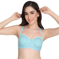 Liigne Star Print Half Cup Padded Everyday Bra For Women - Liigne