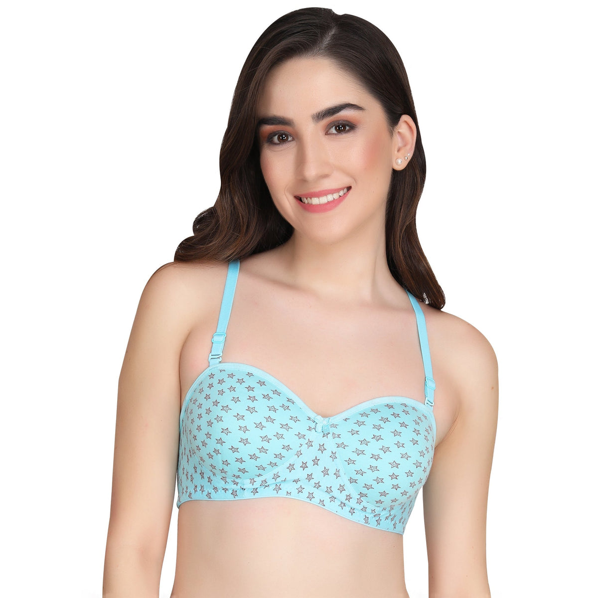 Liigne Star Print Half Cup Padded Everyday Bra For Women - Liigne