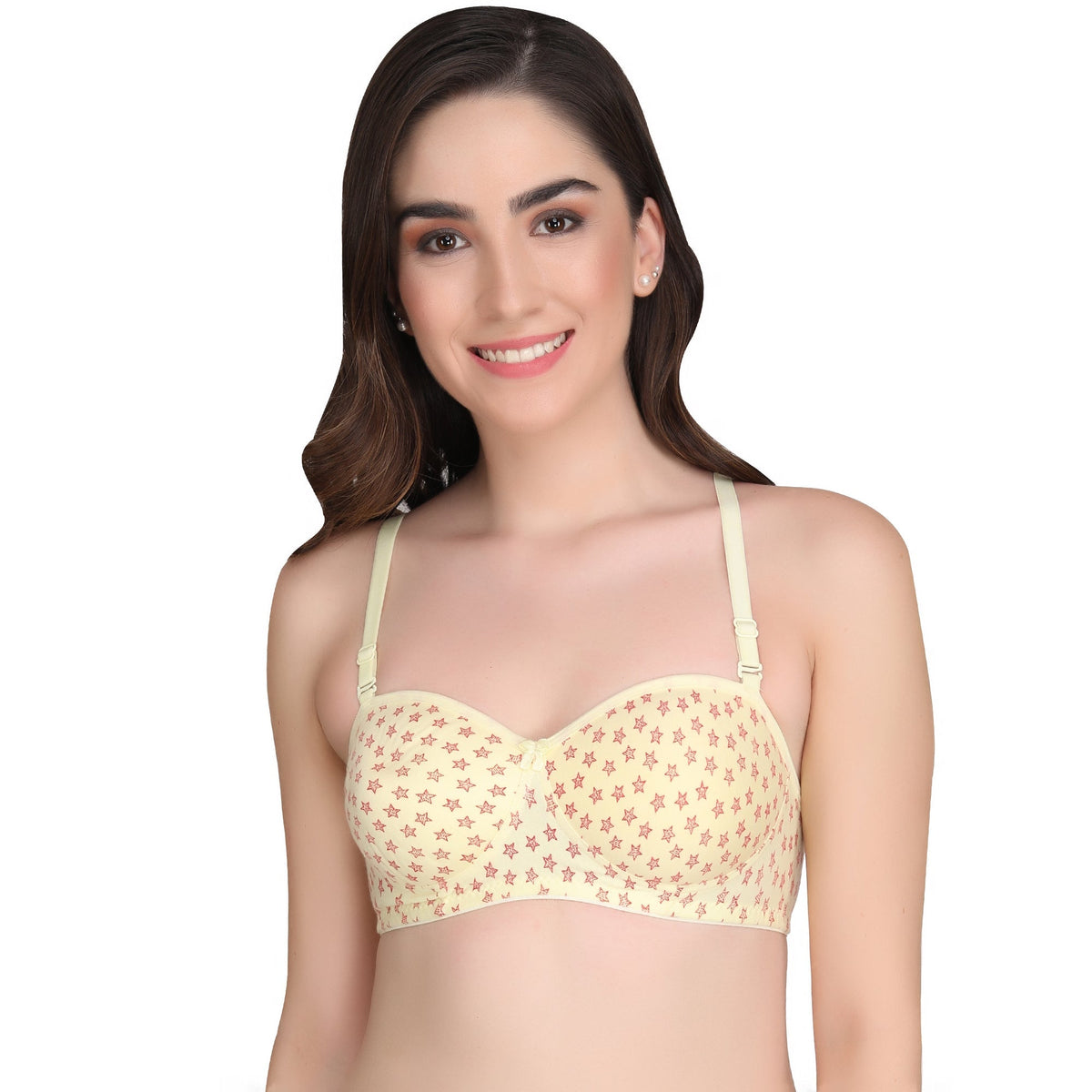 Liigne Star Print Half Cup Padded Everyday Bra For Women - Liigne