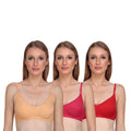 Liigne Stitching Design Bra For Women (Pack Of 3) - Liigne