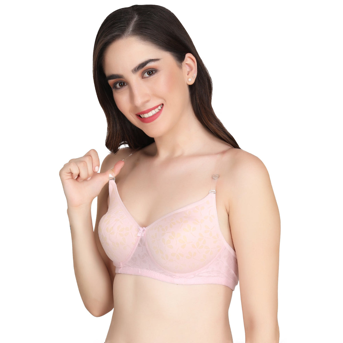 Liigne Transparent Strap Padded Bra For Women - Liigne