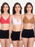 Liigne Women Everyday Non Padded Bra (Pack Of 3) - Liigne