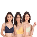 Liigne Women Everyday Non Padded Bra (Pack of 3) - Liigne