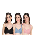 Liigne Women Everyday Non Padded Bra (Pack of 3) - Liigne