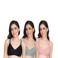 Liigne Women Everyday Padded Bra (Pack of 3) - Liigne