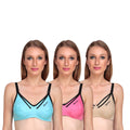 Liigne Women Maternity Non Padded Bra (Pack Of 3) - Liigne