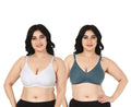 Liigne Women Plus Size Non Padded Bra For Women (Pack Of 2) - Liigne