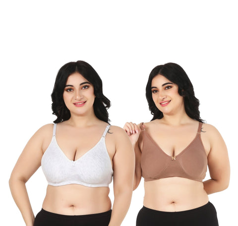 Liigne Women Plus Size Non Padded Bra For Women (Pack Of 2) - Liigne