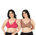 Liigne Women Plus Size Non Padded Bra For Women (Pack Of 2) - Liigne