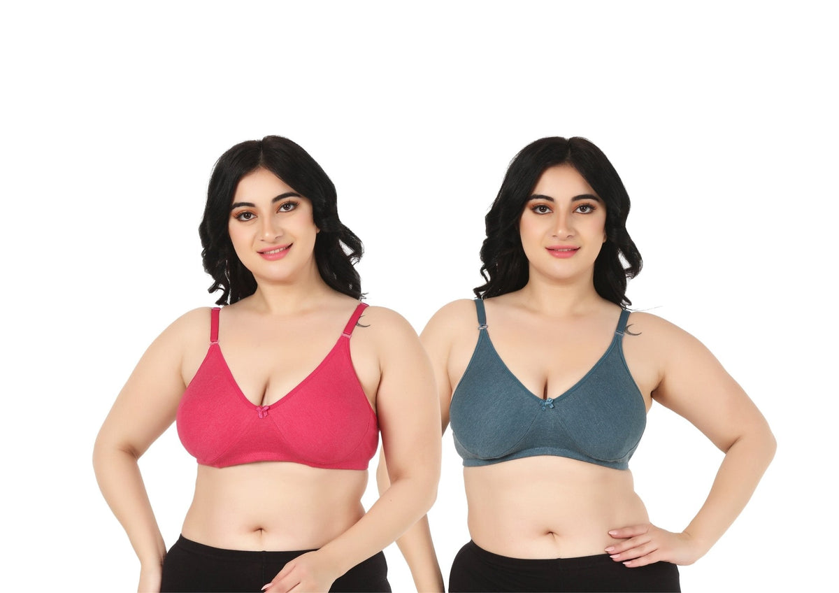 Liigne Women Plus Size Non Padded Bra For Women (Pack Of 2) - Liigne