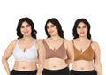 Liigne Women Plus Size Non Padded Bra For Women (Pack Of 3) - Liigne