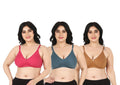 Liigne Women Plus Size Non Padded Bra For Women (Pack Of 3) - Liigne