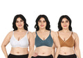 Liigne Women Plus Size Non Padded Bra For Women (Pack Of 3) - Liigne