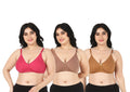 Liigne Women Plus Size Non Padded Bra For Women (Pack Of 3) - Liigne