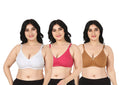 Liigne Women Plus Size Non Padded Bra For Women (Pack Of 3) - Liigne