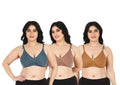 Liigne Women Plus Size Non Padded Bra For Women (Pack Of 3) - Liigne