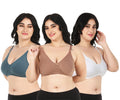 Liigne Women Plus Size Non Padded Bra For Women (Pack Of 3) - Liigne