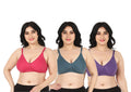 Liigne Women Plus Size Non Padded Bra For Women (Pack Of 3) - Liigne