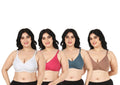 Liigne Women Plus Size Non Padded Bra For Women (Pack Of 4) - Liigne
