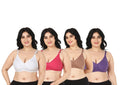 Liigne Women Plus Size Non Padded Bra For Women (Pack Of 4) - Liigne