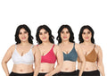 Liigne Women Plus Size Non Padded Bra For Women (Pack Of 4) - Liigne