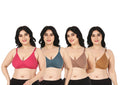 Liigne Women Plus Size Non Padded Bra For Women (Pack Of 4) - Liigne