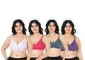 Liigne Women Plus Size Non Padded Bra For Women (Pack Of 4) - Liigne