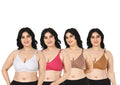 Liigne Women Plus Size Non Padded Bra For Women (Pack Of 4) - Liigne